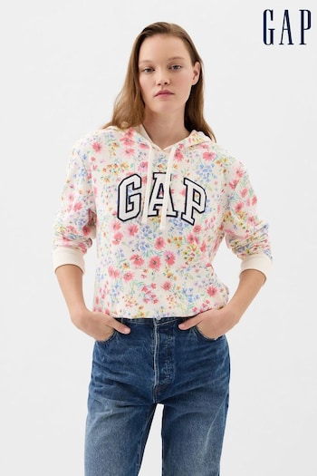Gap Pink Logo Floral Print Hoodie (K75015) | £35