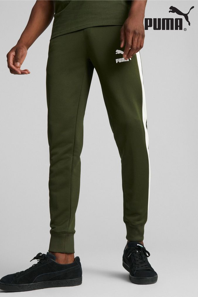 Buy Men s Puma Green Joggers Online Next UK