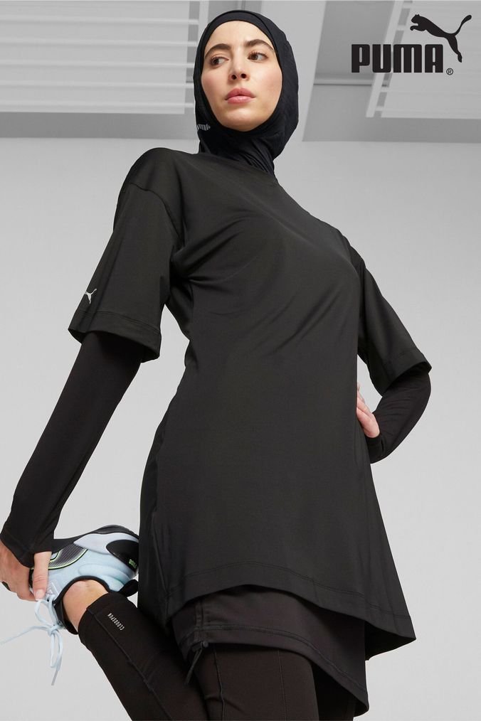 Buy Women s T Shirts Puma Longline Plain Tops Online Next UK