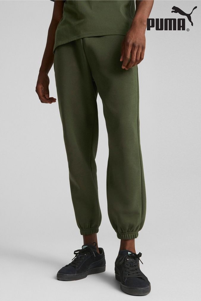 Buy Men s Puma Green Joggers Online Next UK