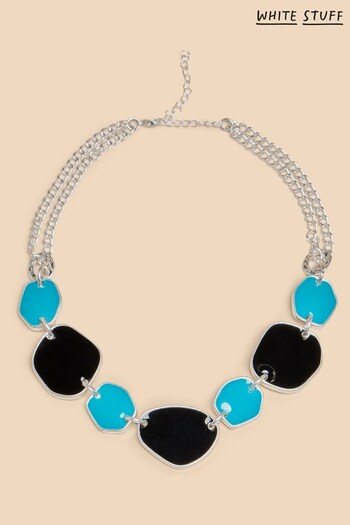 White Stuff Blue Calia Enamel Necklace (K75214) | £22.50