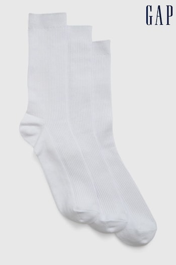 Gap White Crew Socks 3 Pack (K75216) | £10