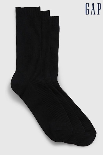 Gap Black Crew Socks 3 Pack (K75225) | £10
