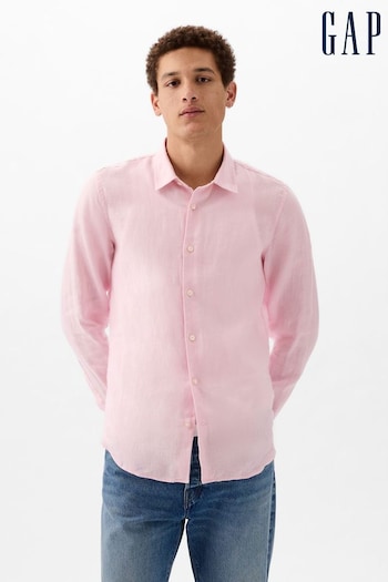 Gap Pink Long Sleeve Linen Shirt (K75266) | £50