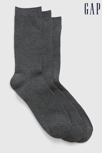 Gap Grey Crew Socks 3 Pack (K75279) | £10