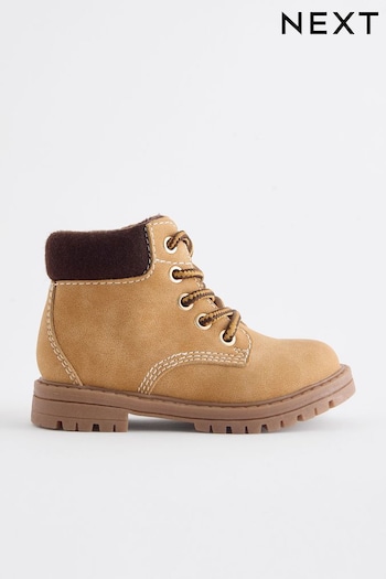 Tan Brown Lace Up Boots (K75315) | £28 - £32