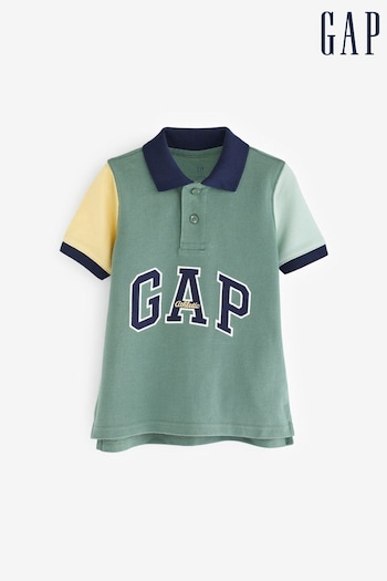 Gap Green Logo Short Sleeve nis Polo Shirt (4-13yrs) (K75334) | £14