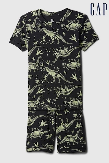 Gap Black Organic Cotton Print Short Sleeve Pyjama Set (K75359) | £20