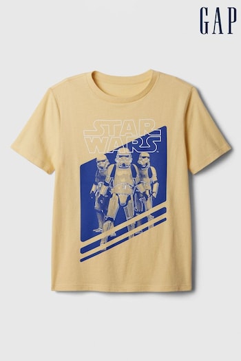 Gap Yellow Star Wars Graphic Crew Neck T-Shirt (4-13yrs) (K75368) | £14