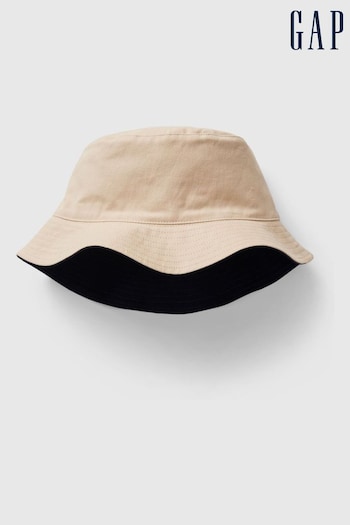 Gap Beige Reversible Organic Cotton Bucket Hat (K75372) | £15