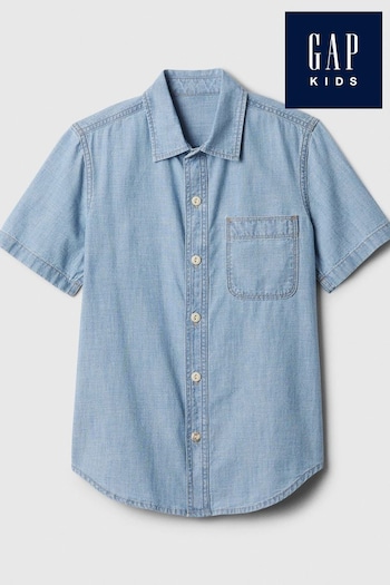 Gap Blue Chambray Shirt with Washwell (4-13yrs) (K75380) | £20