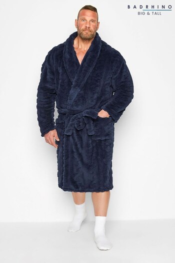 BadRhino Big & Tall Blue Cable Dressing Gown (K75389) | £33