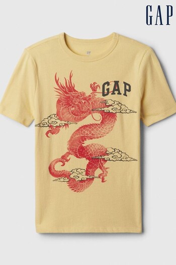Gap Yellow Graphic Short Sleeve Crew Neck T-Shirt (4-13yrs) (K75394) | £10