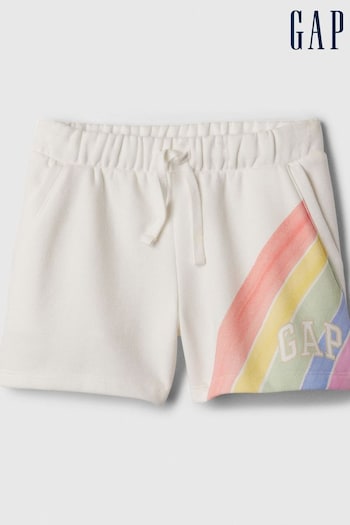 Gap White Pull On Logo Jogger Shorts (4-13yrs) (K75437) | £12