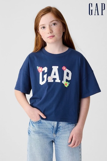 Gap Navy/Blue Logo Graphic Short Sleeve Crew Neck T-Shirt (4-13yrs) (K75450) | £14