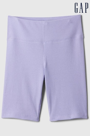 Gap Purple Ribbed Knit Pull On Bike shorts Shorts (4-13yrs) (K75452) | £12