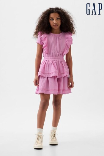 Gap Pink Ruffle Clarkson Dress (4-13yrs) (K75455) | £30