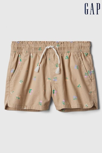 Gap Beige Cotton Easy Pull On Kids Shorts (4-13yrs) (K75480) | £18