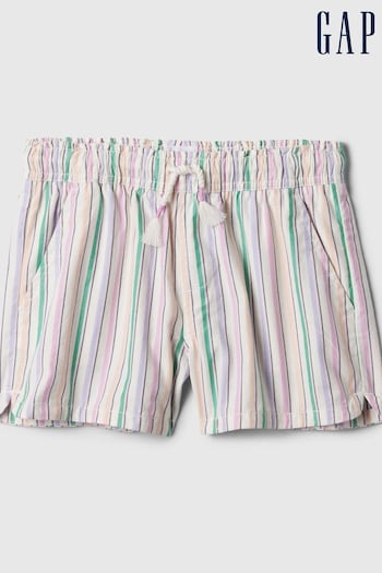 Gap White Cotton Easy Pull On Shorts cut (4-13yrs) (K75515) | £18