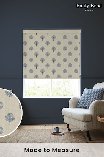 Emily Bond Blue Yew Tree Made to Measure Roller Blind (K75704) | £58