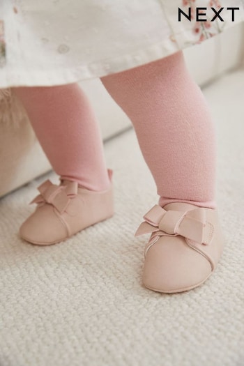 Pink Bow Baby Trainers (0-24mths) (K75776) | £7