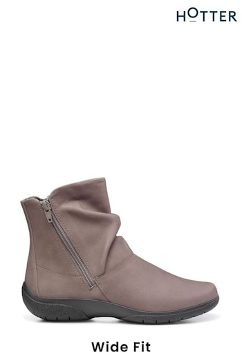 Hotter Natural Whisper Zip Fastening Wide Fit Boots (K75859) | £99