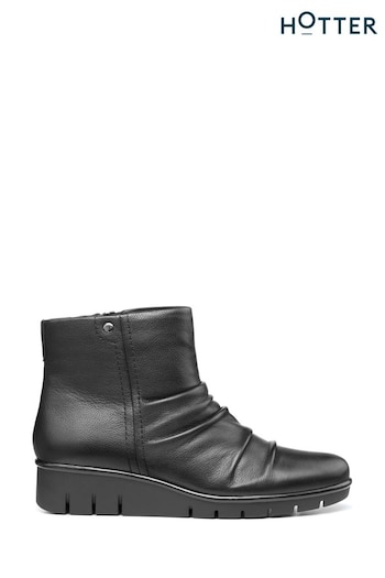 Hotter Black Noelle Zip Fastening Regular Fit SNEAKERS Boots (K75904) | £99