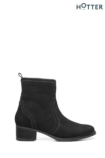Hotter Black Alana Zip Fastening Regular Fit Boots (K75928) | £109