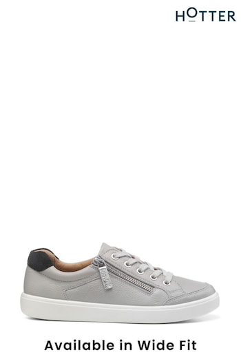Hotter Grey Chase Lace-Up/Zip Regular Fit Trainers (K75938) | £89