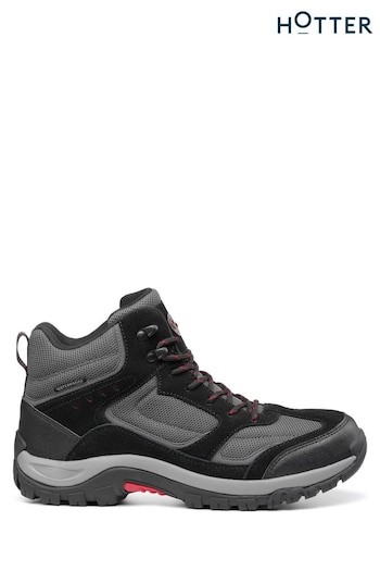 Hotter Black Regular Fit Pathway WP Lace-Up Shoes (K75947) | £109
