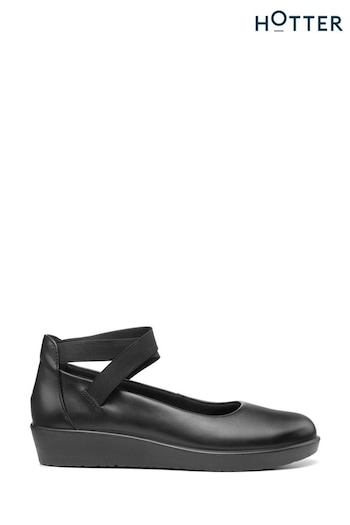 Hotter Black Regular Fit Lola Slip-Ons Shoes (K75948) | £79