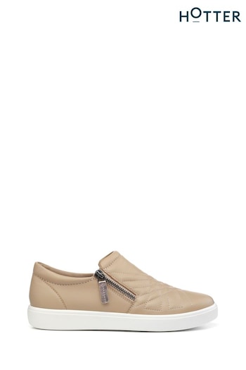Hotter Brown Regular Fit Poppy Slip-Ons Zip Shoes (K75957) | £79