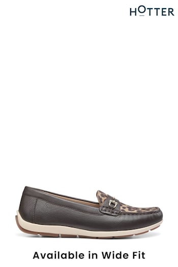 Hotter Brown Pier Slip-On Shoes (K75958) | £89