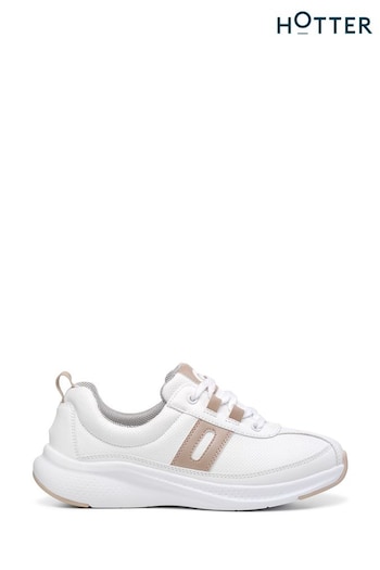 Hotter White Regular Fit Pace Lace-Up Shoes (K75963) | £79