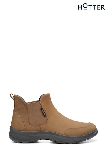 Hotter Brown Regular Fit Venture WP Slip-Ons Shoes (K75976) | £109