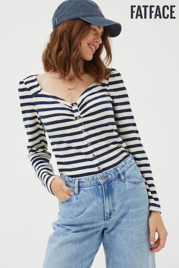 FatFace Blue Carly Stripe Top (K76028) | £35