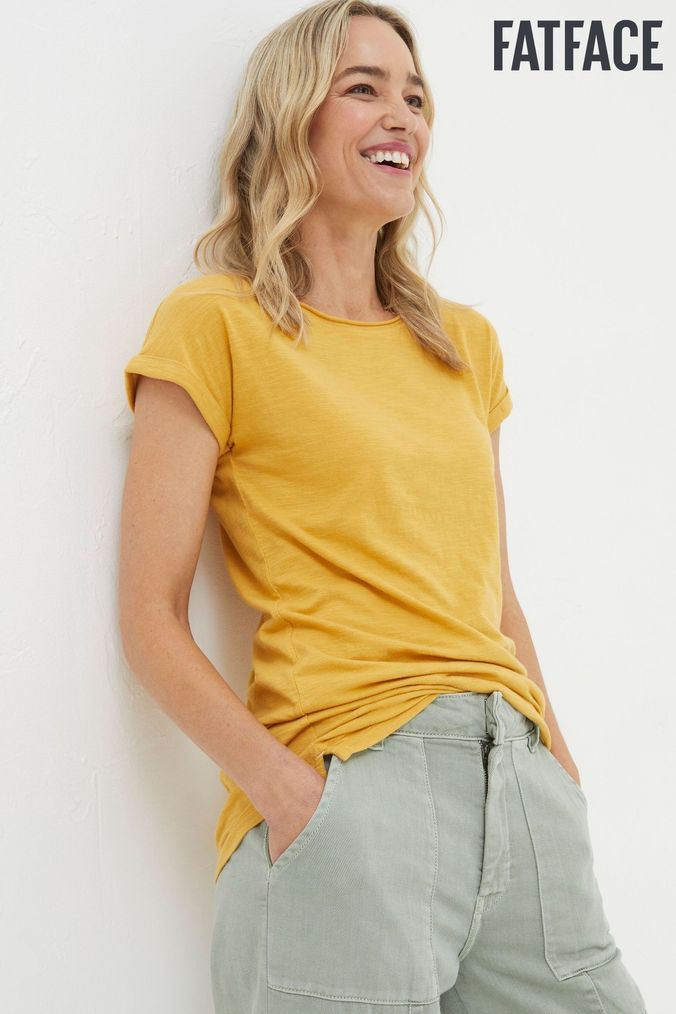 Buy Women s Yellow Plain Tops Online Next UK