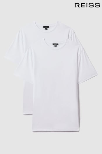 Reiss White Mikan Pack of Two Crew-Neck T-Shirts (K76095) | £48