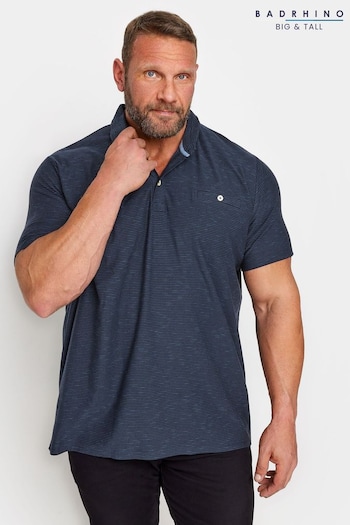 BadRhino Big & Tall Blue Reverse Slub Jersey Polo Shirt (K76109) | £26