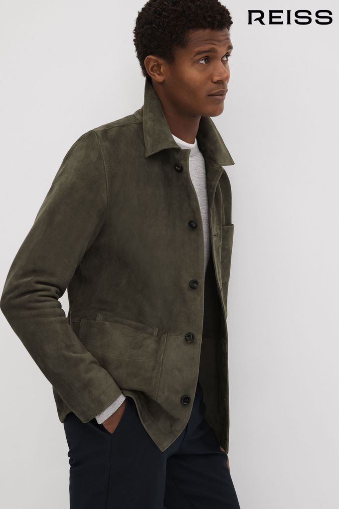 Mens olive on sale green casual jacket