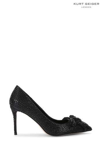 Kurt Geiger London Black Belgavia Crystal Bow DRC Black Shoes (K76133) | £199