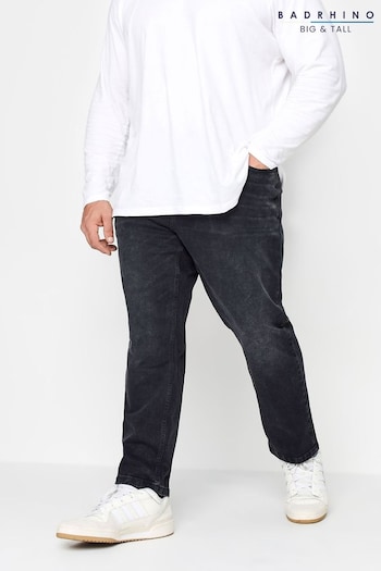BadRhino Big & Tall Black Washed Denim Jeans Plunge (K76136) | £34