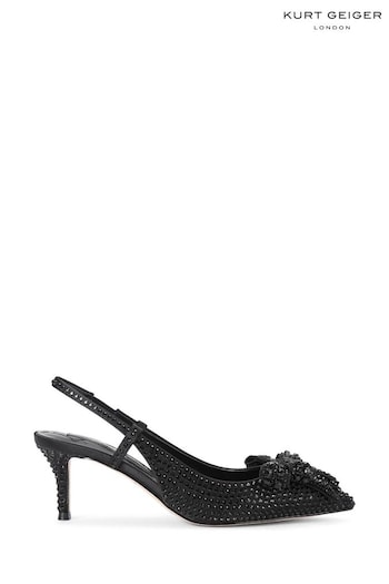 Kurt Geiger London Belgavia Bow Crystal Black Shoes (K76154) | £189