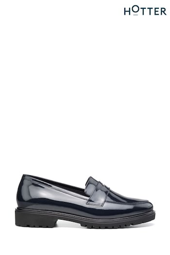 Hotter Blue Berkeley Slip-On Regular Fit Premium Shoes (K76190) | £89
