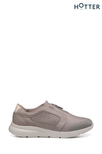 Hotter Brown Fika Slip-On/Zip Regular Fit Shoes (K76215) | £59
