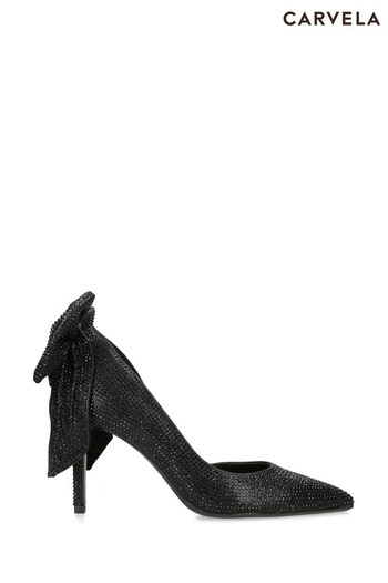 Carvela Lovebird Bow Black Court Shoes (K76258) | £109
