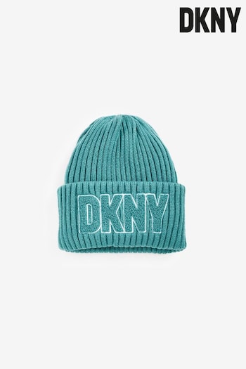 DKNY Knitted Logo Beanie Hat (K76289) | £36