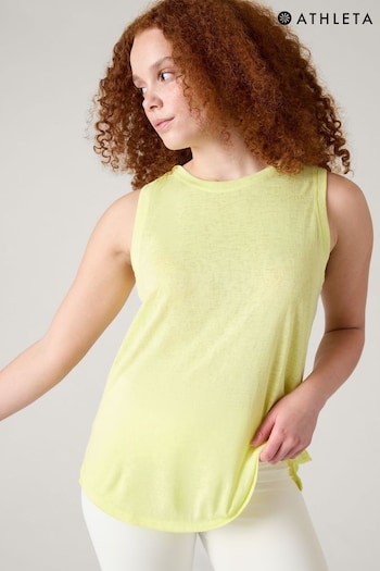 Athleta Yellow Breezy Tank Top (K76321) | £30