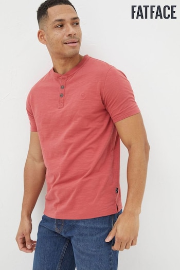 FatFace Red Woodside Slub Henley T-Shirt (K76352) | £28