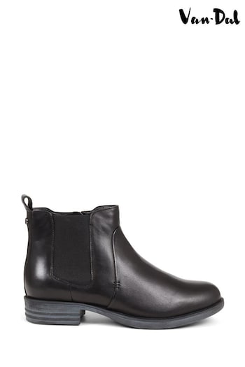 Pavers Van Dal Leather Black Ankle Boots (K76412) | £95